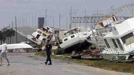 The Galveston causeway after Ike