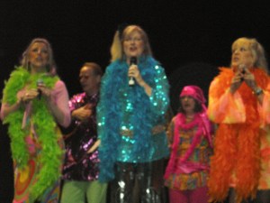 Super Troupers Tamara Mannen, Kyle Bergeron, Alice Melott, Candace Casperson, Carol Cones